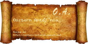 Osztern Antónia névjegykártya